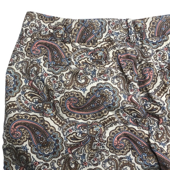 Talbots Petites Paisley Mid Rise Stretch The Perfect Crop Pants - Picture 8 of 12